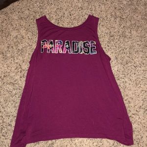 girls maroon paradise tank